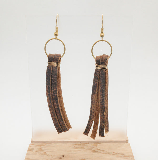 LEATHER TASSEL - RUSTIC BROWN