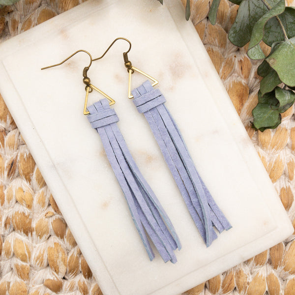 SUEDE TASSEL - LIGHT BLUE