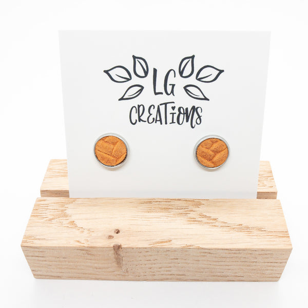LEATHER STUD | ORANGE