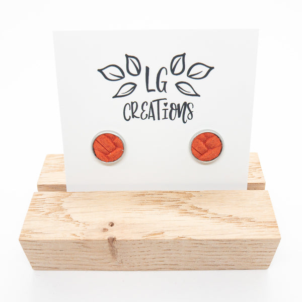 LEATHER STUD | FIRE ORANGE