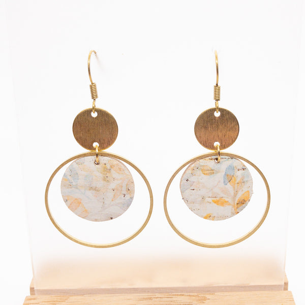 LARGE CIRCLE CORK EARRINGS | PEACEFUL HARVEST