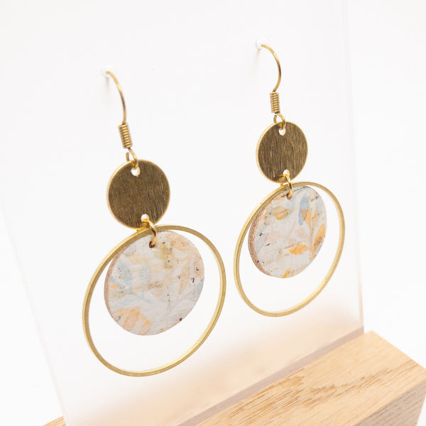 LARGE CIRCLE CORK EARRINGS | PEACEFUL HARVEST