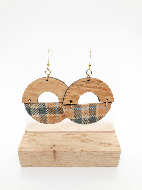 LARGE CORK EARRINGS | GRANDPA'S FLANNEL