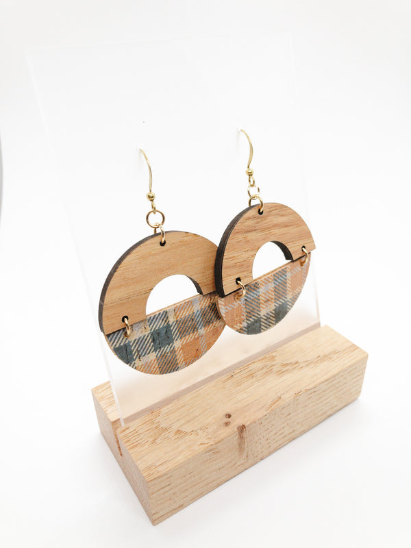LARGE CORK EARRINGS | GRANDPA'S FLANNEL